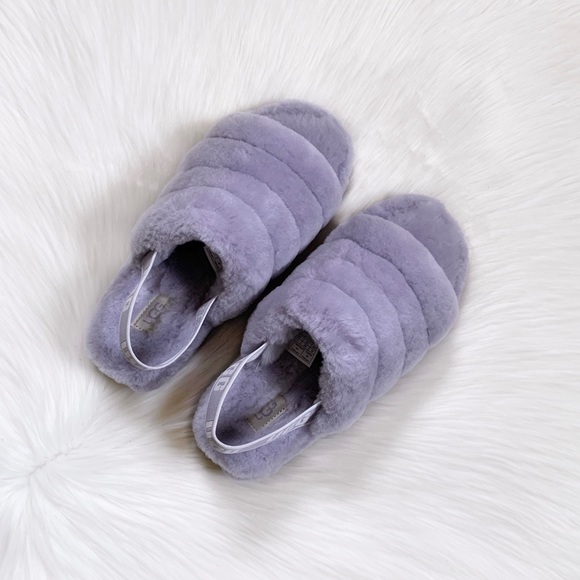 UGG Fluff Yeah Slides In June Gloom - Picture 2 of 7